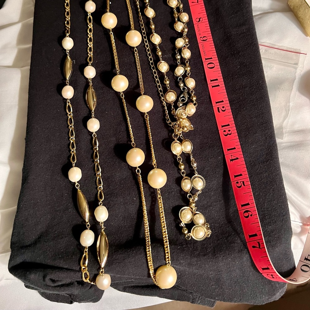 Gold tone necklaces